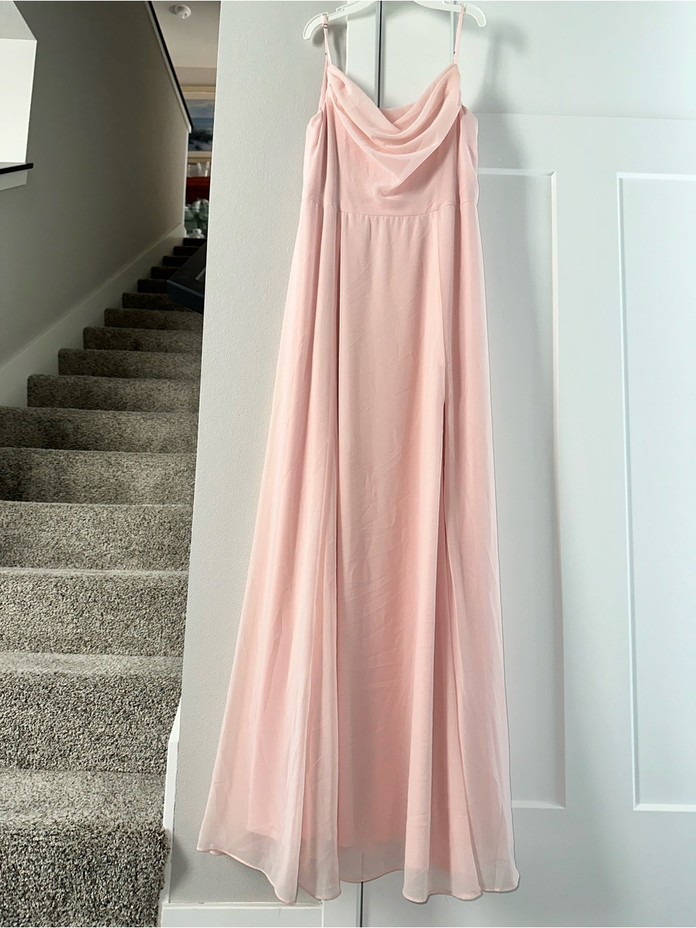 Celebrate db studio Elegant Pink Cowl Neck Spaghetti Strap Evening Dress size 12